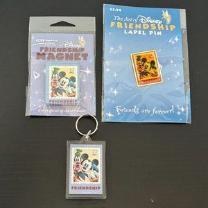 USPS The Art Of Disney Friendship Mickey Goofy & Donald Collectible Stamp Set 3